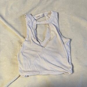Cotton On Cream Tank Top with Cutout Design